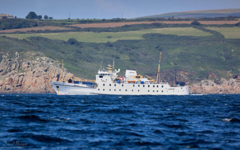 Scillonian 3 on the way out of Penzance, 6th August 2023